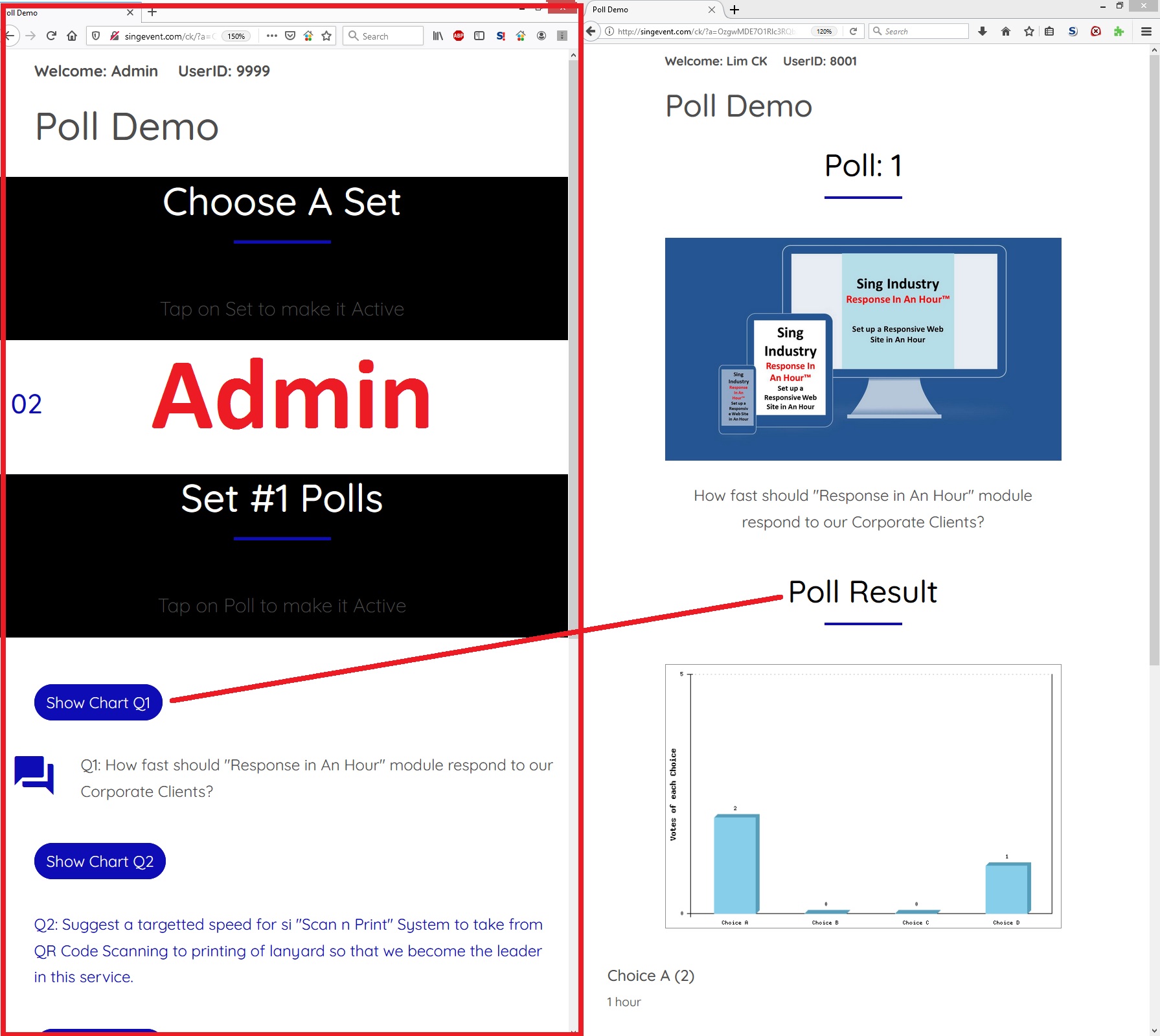 siPolling Admin and Guest